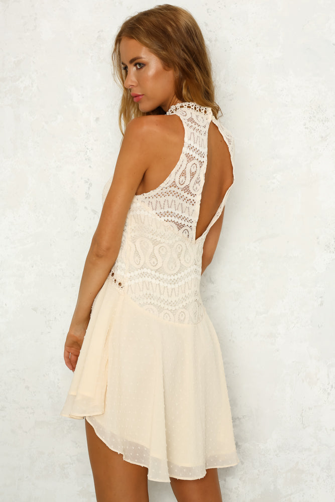 On The Charts Dress Beige