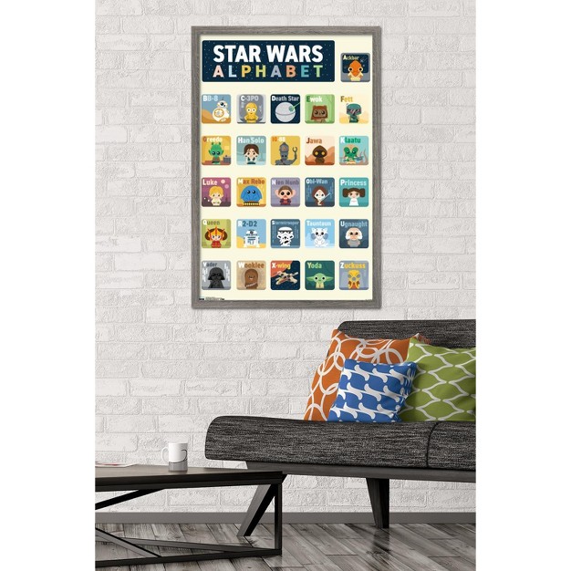 Trends International Star Wars Saga Alphabet Framed Wall Poster Prints