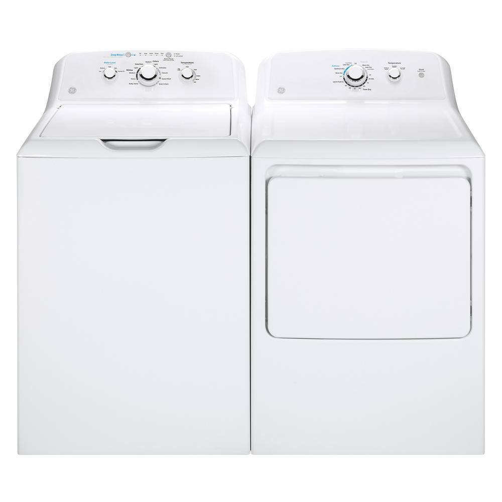 GE 4.2 cu. ft. White Top Load Washer with Agitator GTW335ASNWW