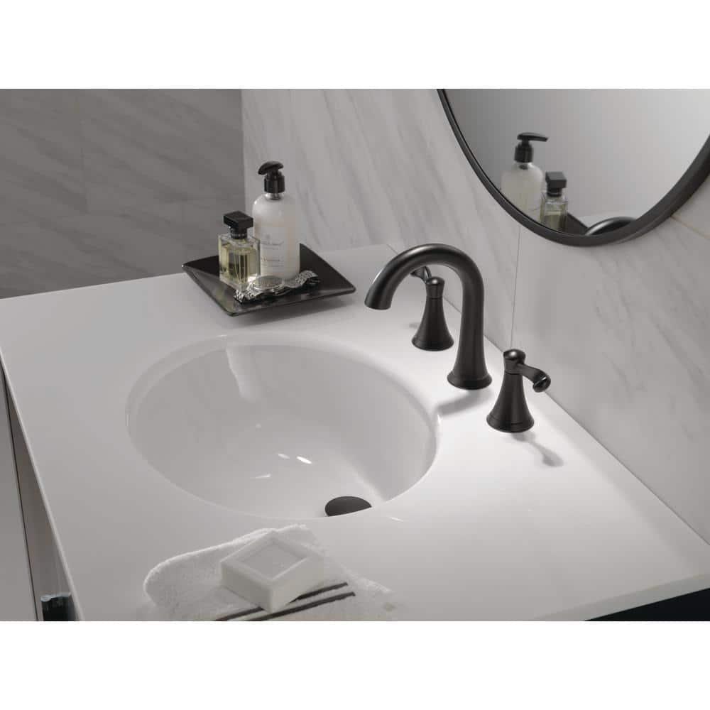 Delta Esato 8 in Widespread Double Handle Bathroom Faucet in Matte Black