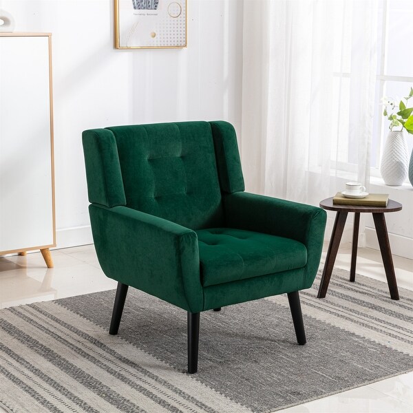 Velvet Upholstered Accent Chair Living Room Chair