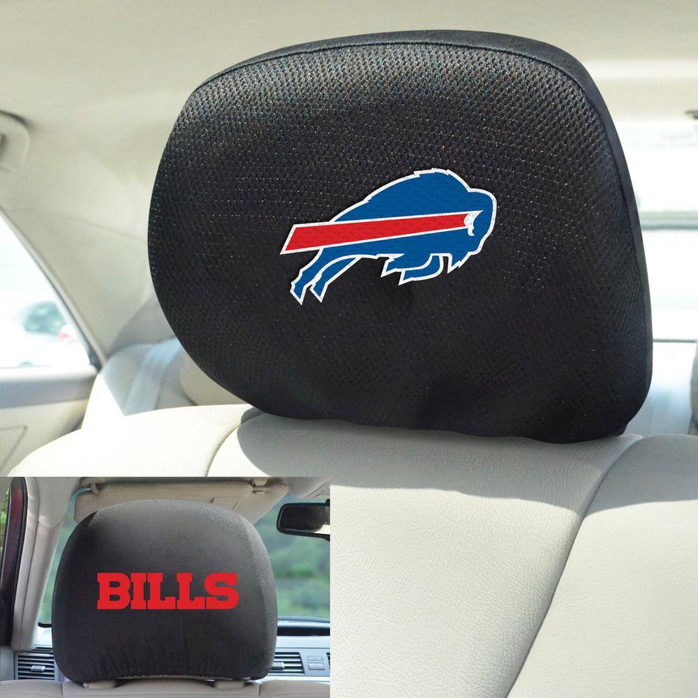 FANMATS NFL Buffalo Bills Black Embroidered Head Rest Cover Set (2-Piece) 12491