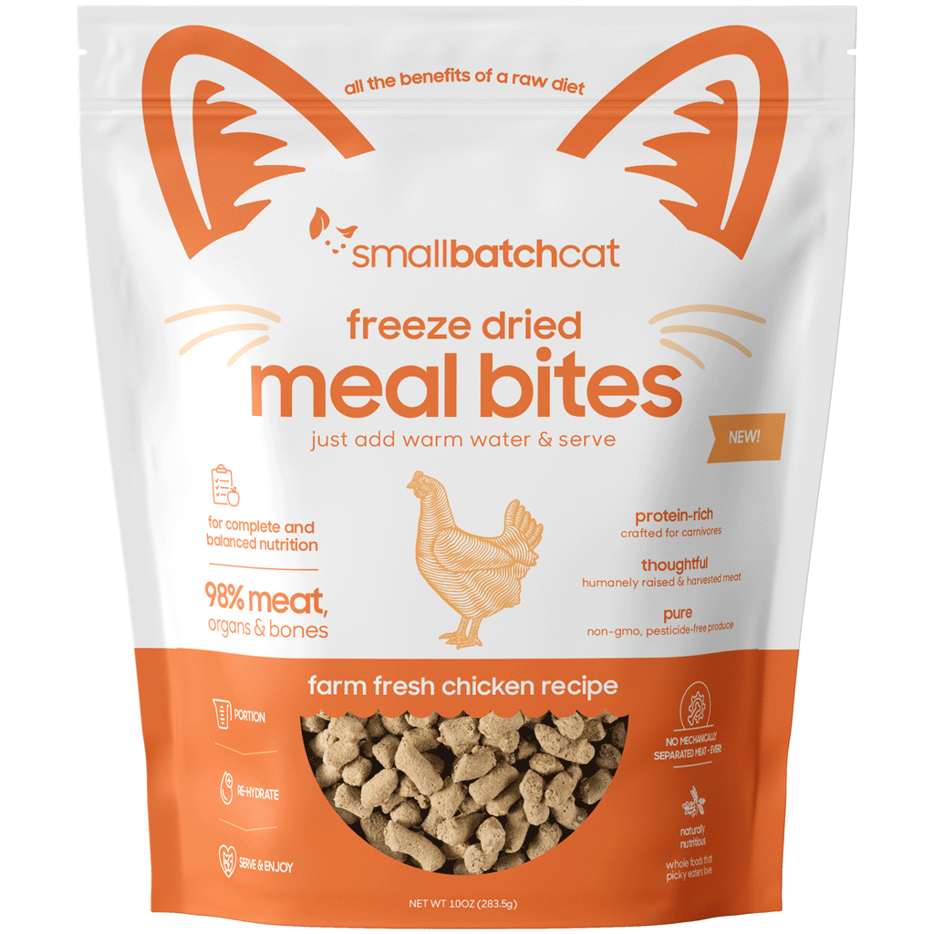 Small Batch Freeze-Dried Meal Bites Chicken Cat Food - 10 oz