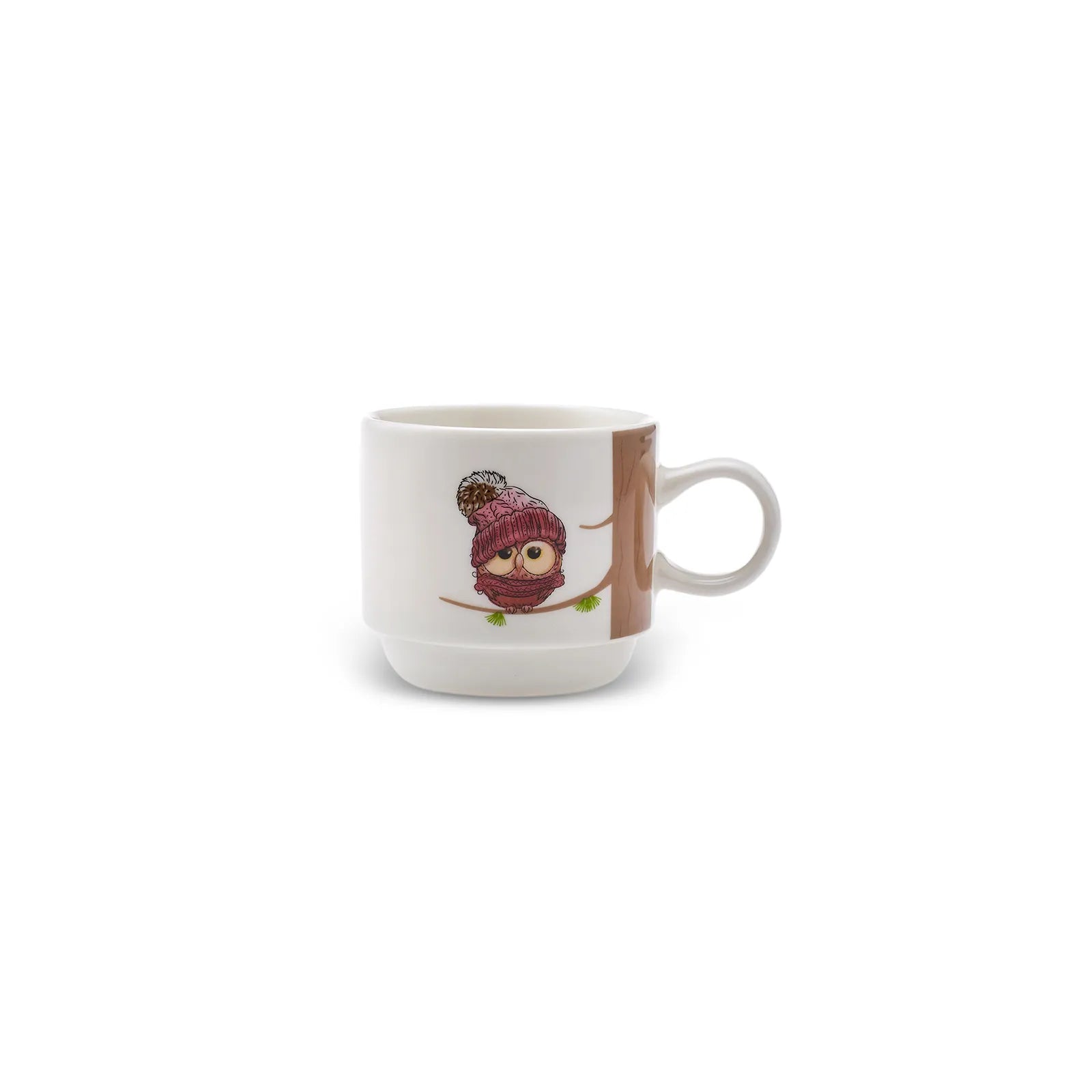 Karaca Owl 4 Pcs Mug With Stand 160 Ml 153.03.06.5922