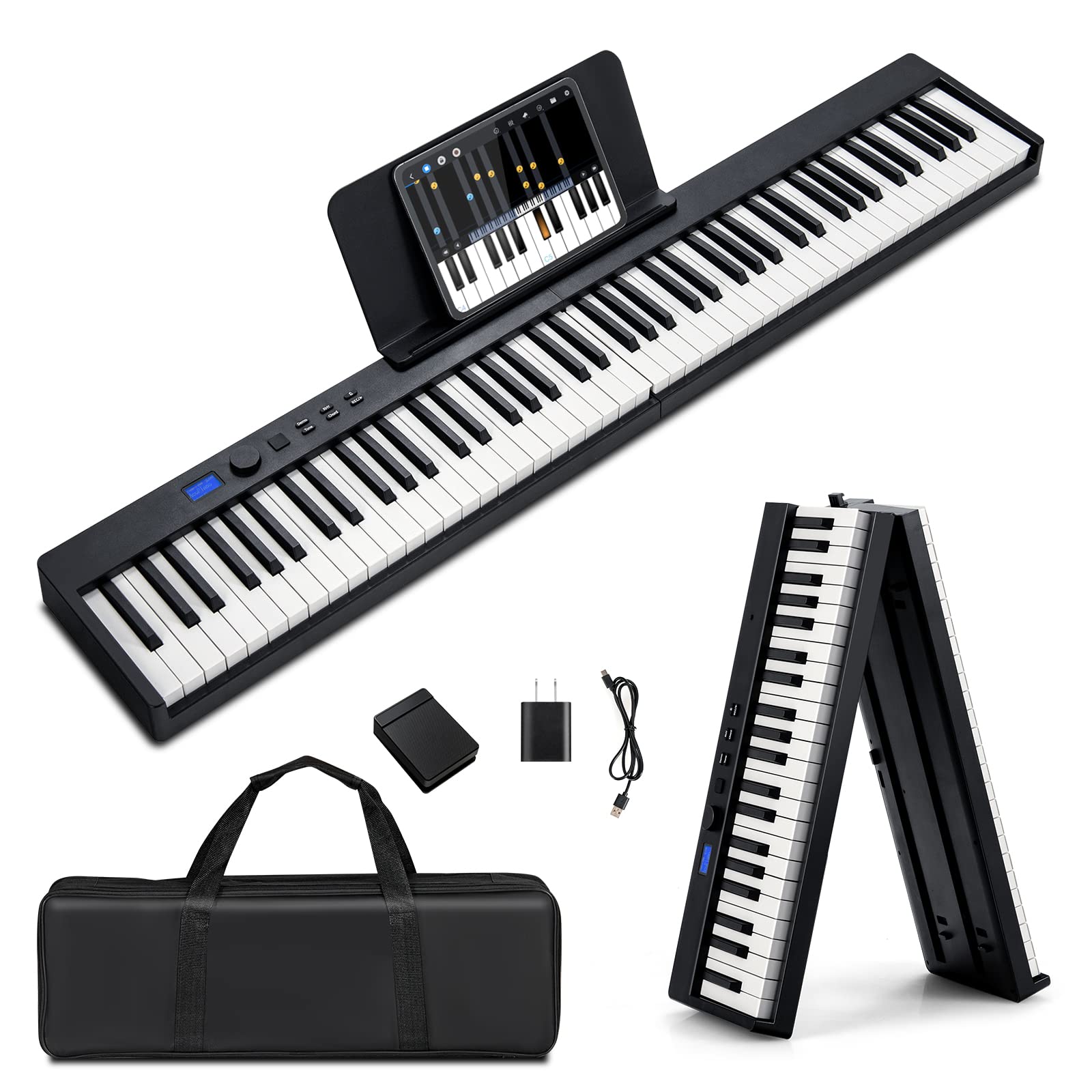 Costzon 88-Key Foldable Digital Piano Keyboard