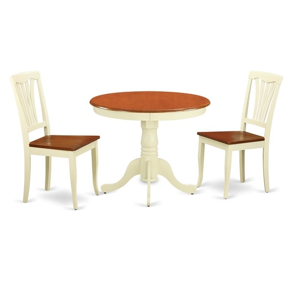 3-piece Kitchen Nook Dining Set - Small Kitchen Table and 2 Kitchen Chairs ( Color Options Available)