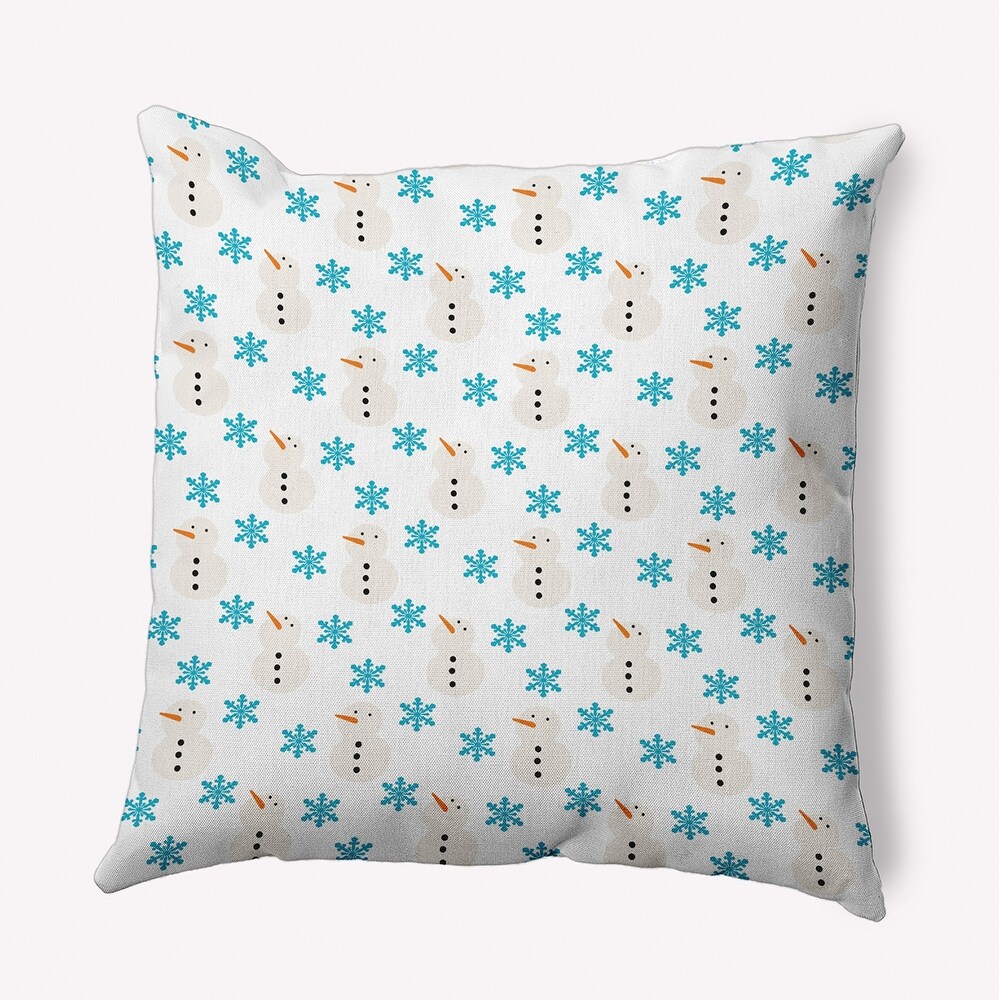 Snow Men In Snowstorm Accent Pillow