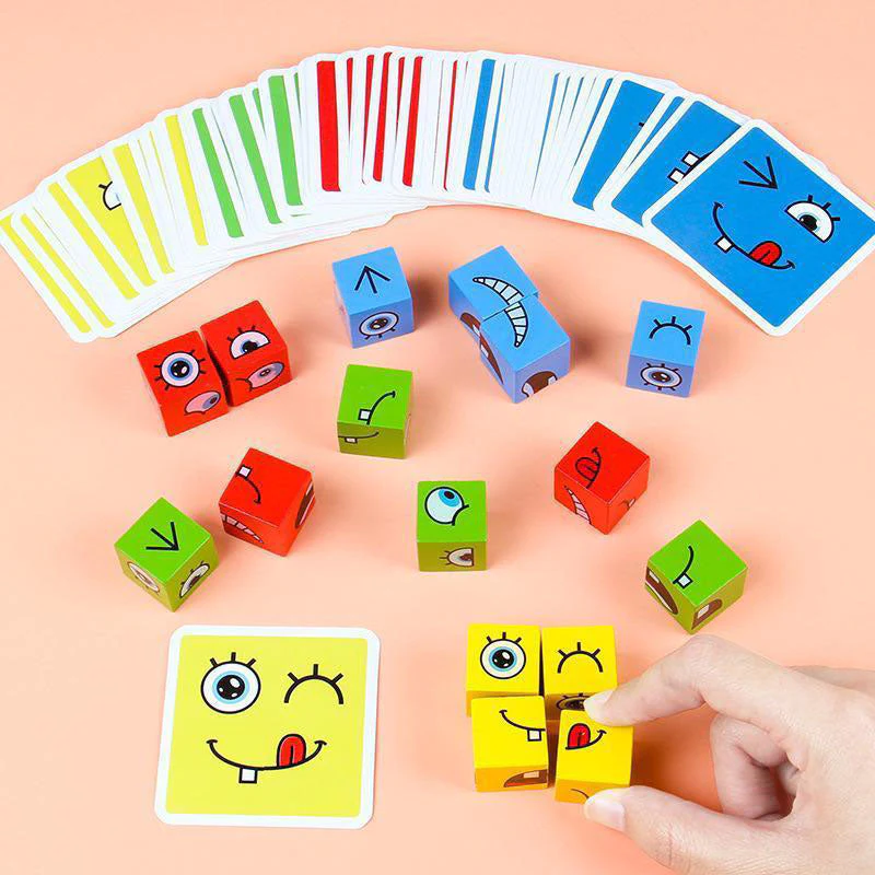 ⏰Hot Sale-30% OFF 👼-3D expression change face building blocks toy