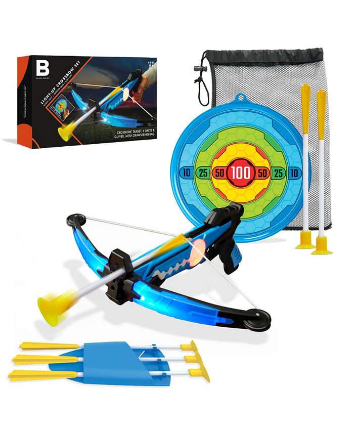 Black Series Light-Up Crossbow Set  LED Glow Archery Game