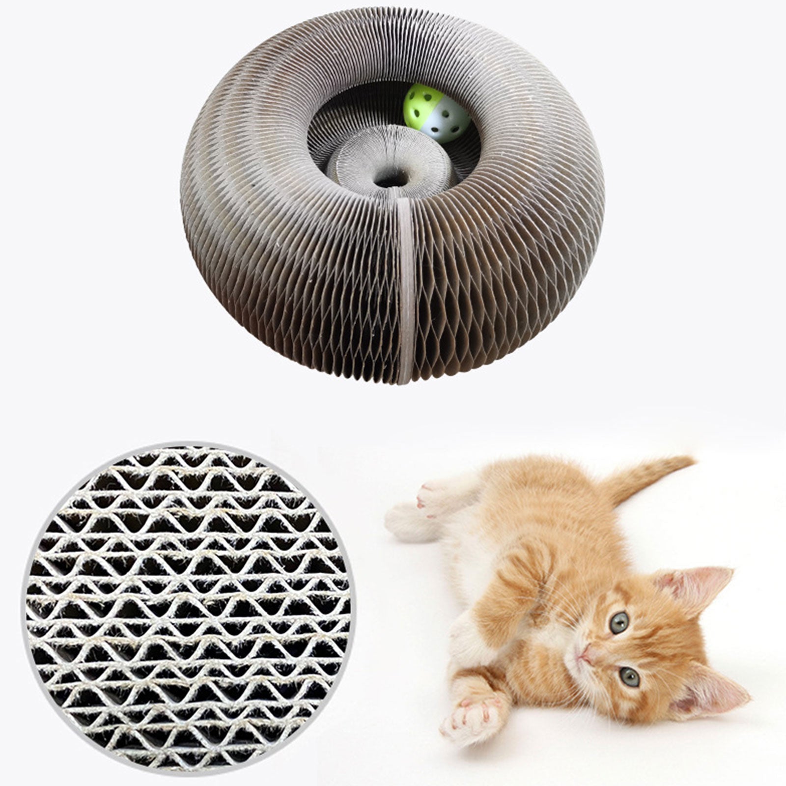 Cat Scratcher with Ball Organ Cat Scratching Board Magic Circle Cat Toy