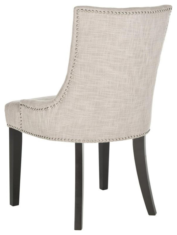 De De 19  x27 x27h Dining Chair set of 2 Silver Nail Heads Grey   Transitional   Dining Chairs   by Peachtree Fine Furniture  Houzz