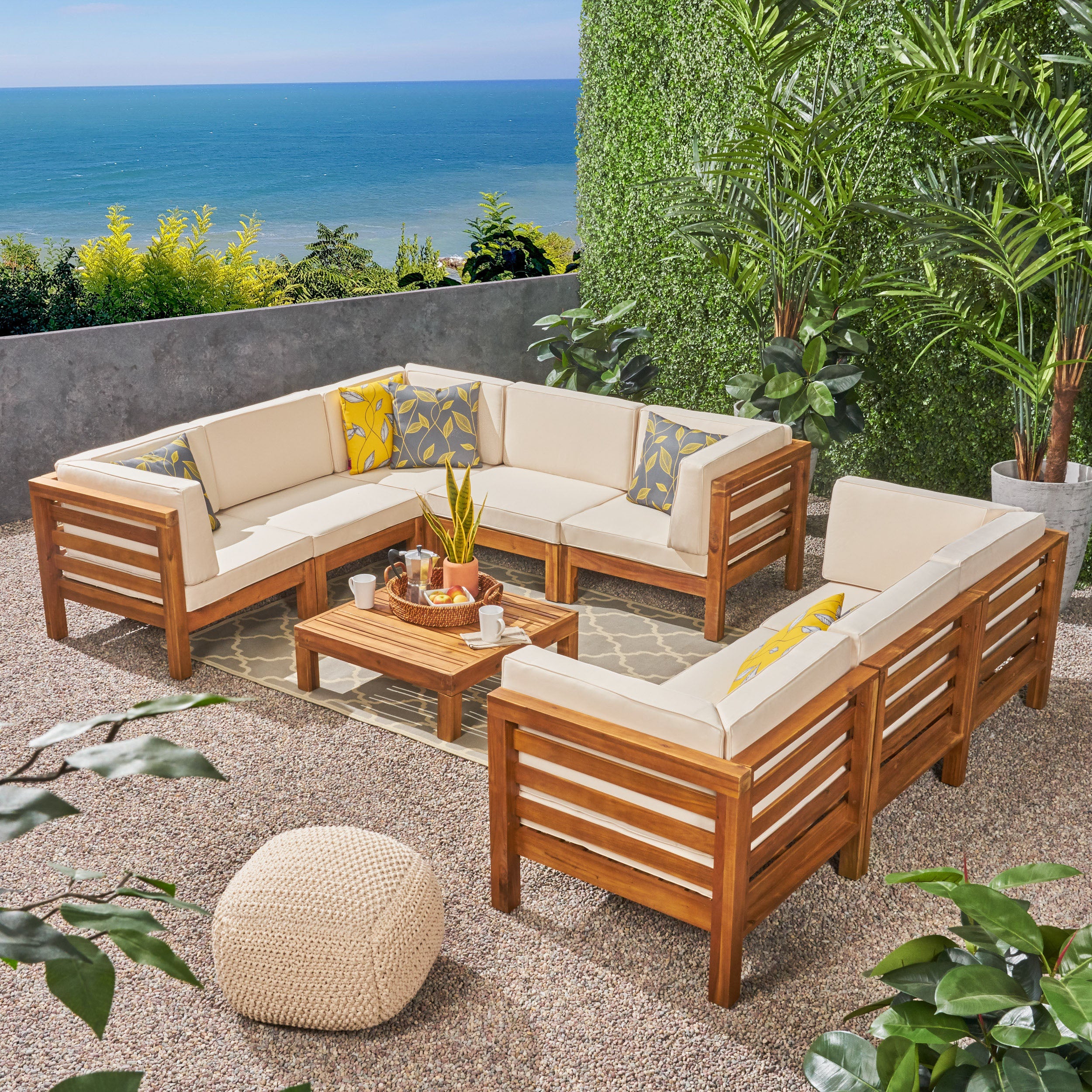 Ravello Outdoor Sectional Sofa Set with Coffee Table