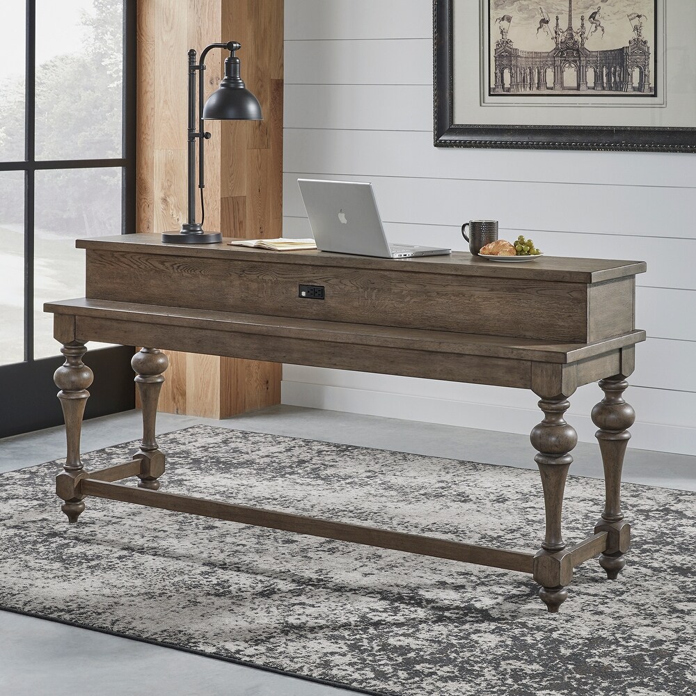 Americana Farmhouse Dusty Taupe 4 Piece Console Bar Table Set