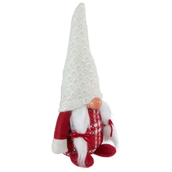 Nordic Girl Gnome w Pigtails Christmas Figure