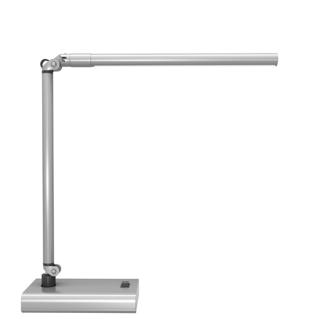 Hastings Home Led Contemporary Reading And Desk Lamp With 2 Adjustable Arms White