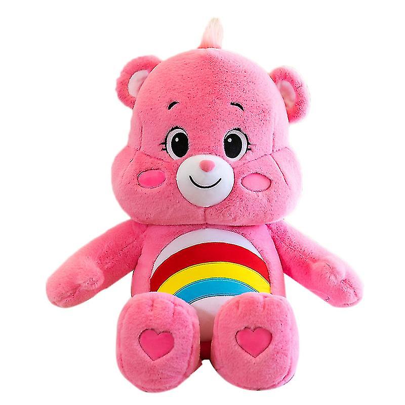 Bear Doll Cute Stuffed Plush Toy Collectable Soft Cuddly Toys Comfortable for Children Pink 26cm/10.24in