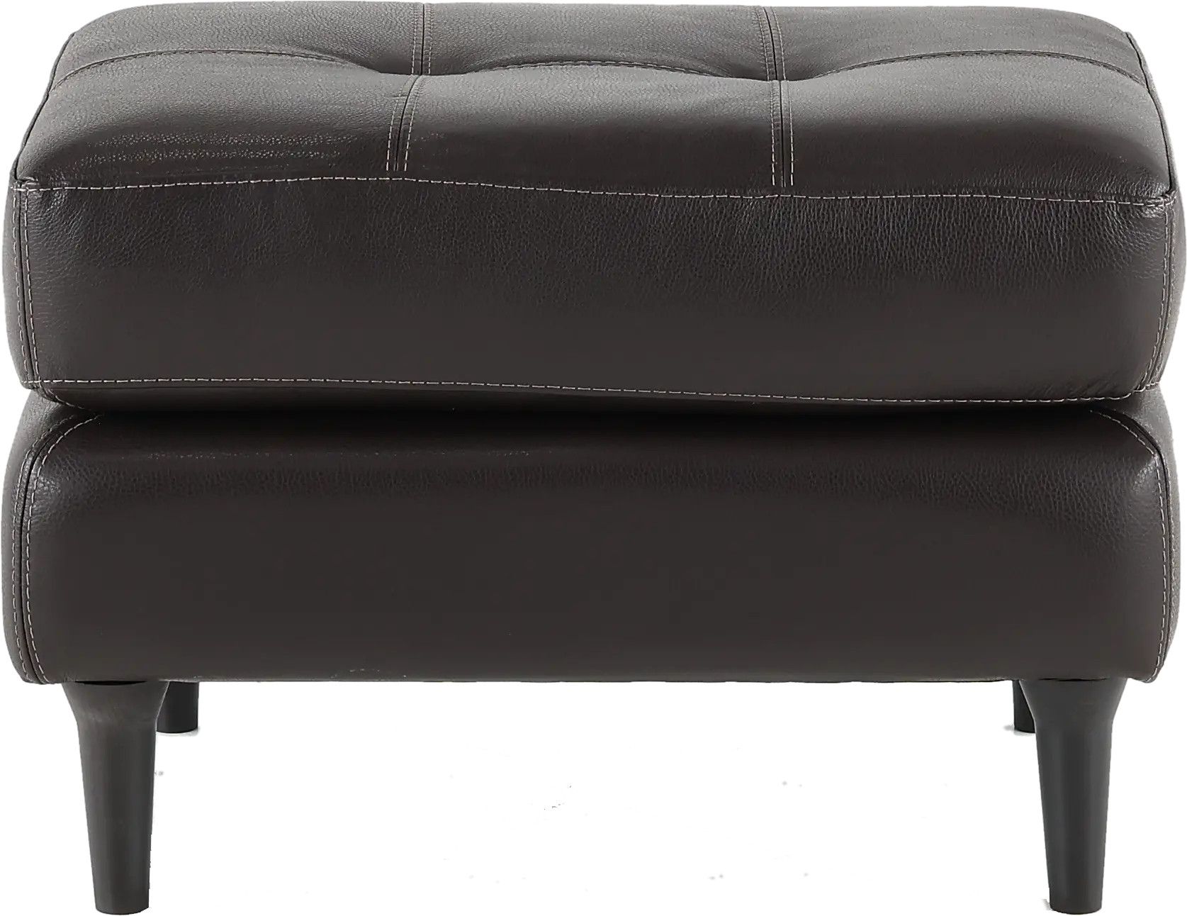 Verona Dark Brown Leather Ottoman