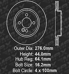 [Front + Rear] Rotors w/Metallic Pads Geomet OE Brakes (2006 2007 2008 Mini Cooper)