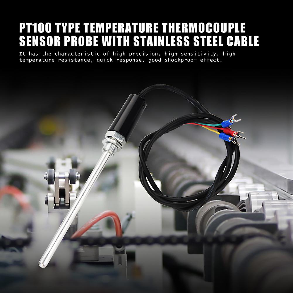 Pt100 Type Temperature Thermocouple Sensor Probe With Stainless Steel Cable(150mm)