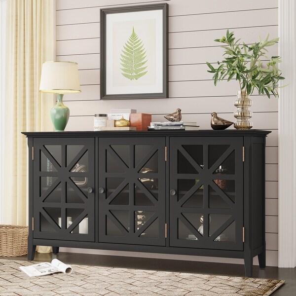 Modern Console Table Sideboard for Living Room With 3 Doors