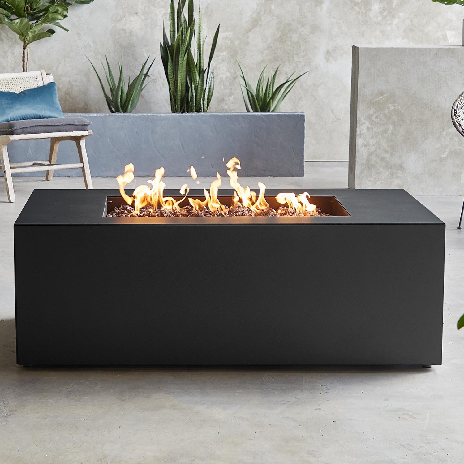 Lakeview Covewood 58-inch Rectangle Propane Fire Table