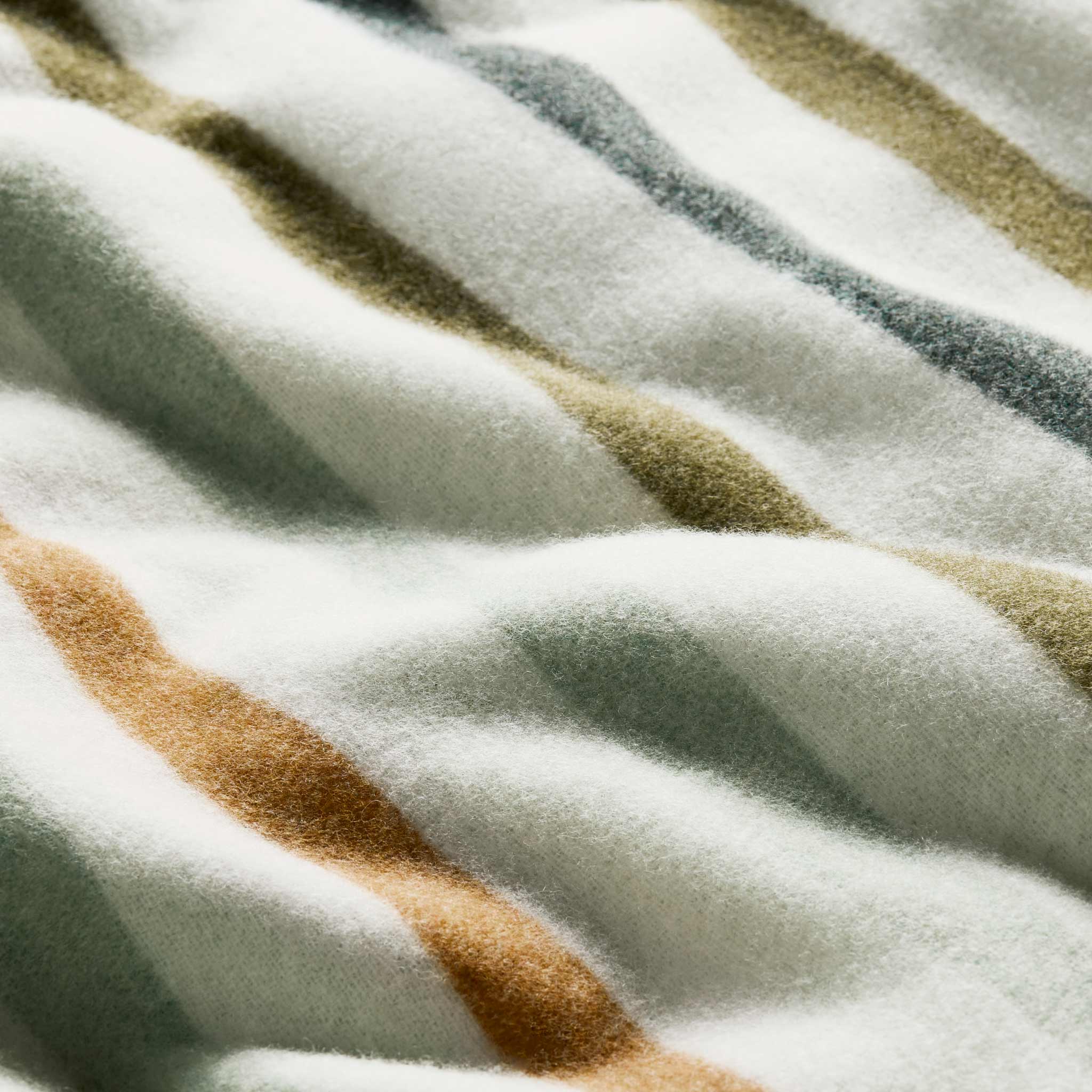 Striped Lambswool Throw Blanket