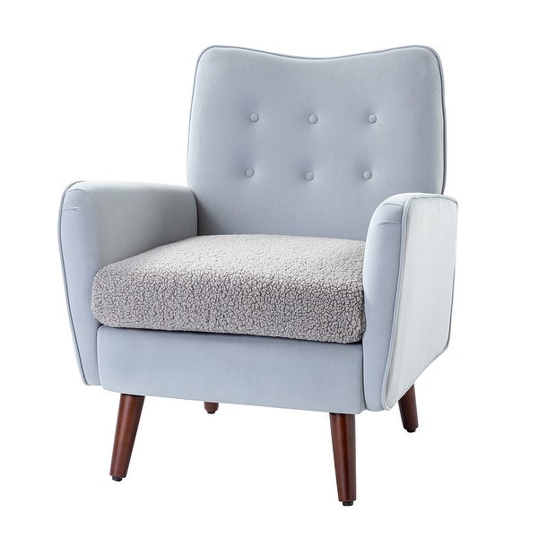 Epirus Upholstered Accent Armchair with Button Tufted Back by HULALA HOME