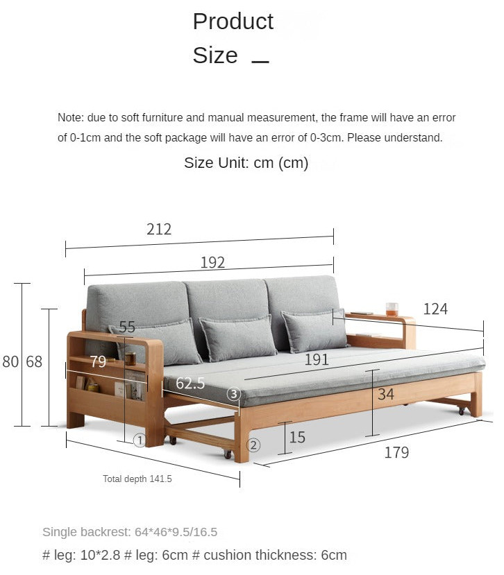 Oak  Beech Solid Wood Sleeper Sofa   Contemporary   Sleeper Sofas   by GVAwood  Houzz