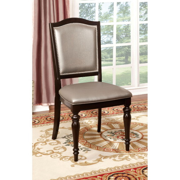 Classic Contemporary Set of 2 Arm Chairs Dark Waln...