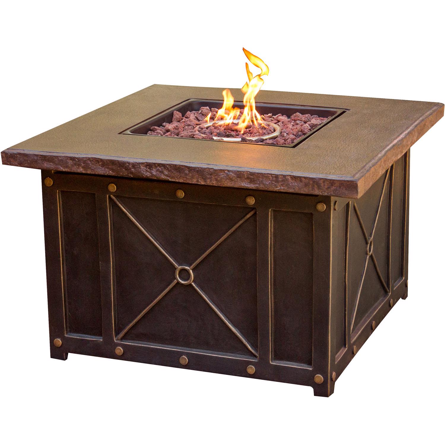 Cambridge 40 in. W Aluminum Square Propane Fire Pit