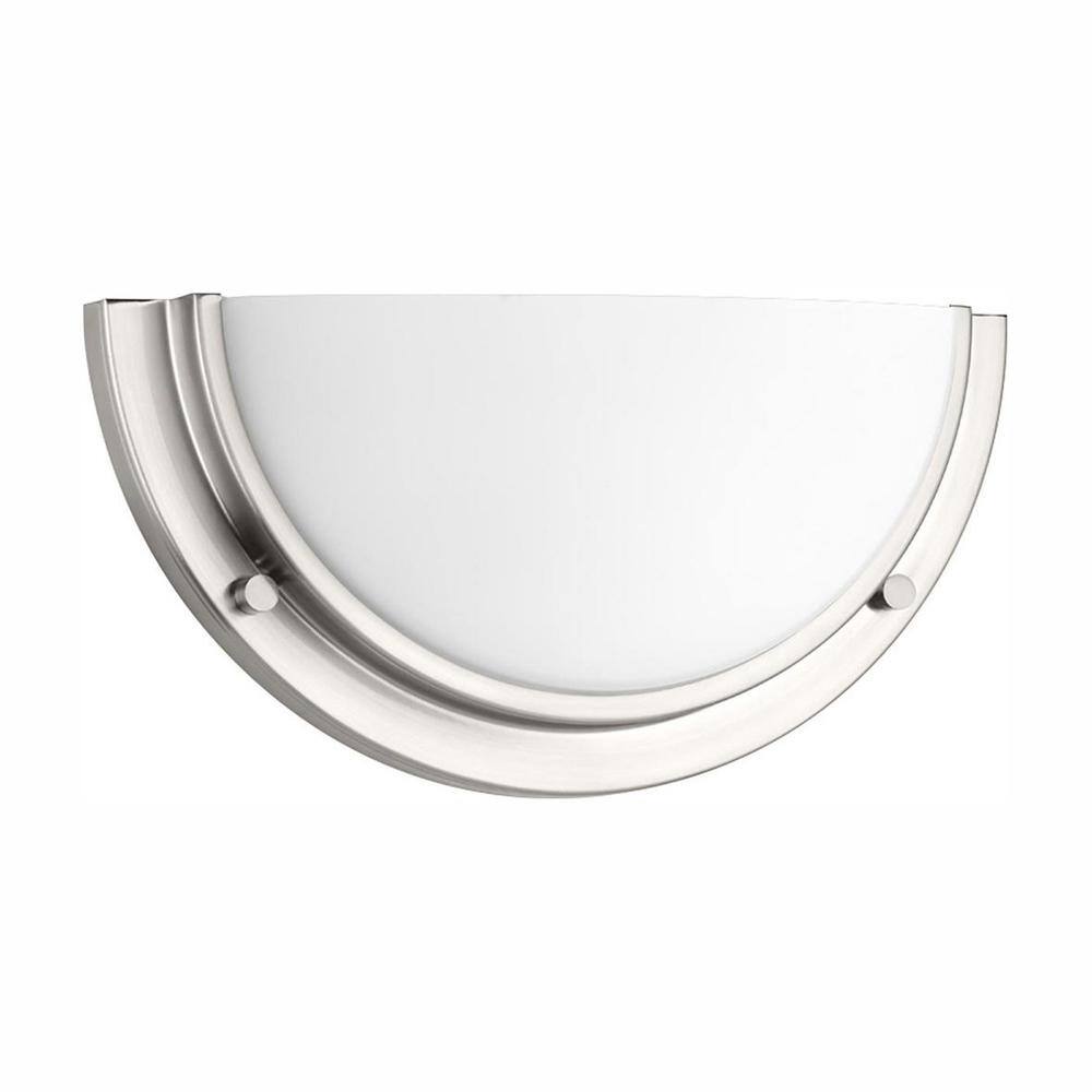 Progress Lighting Apogee Collection 20-Watt Brushed Nickel Integrated LED Sconce P710036-009-30