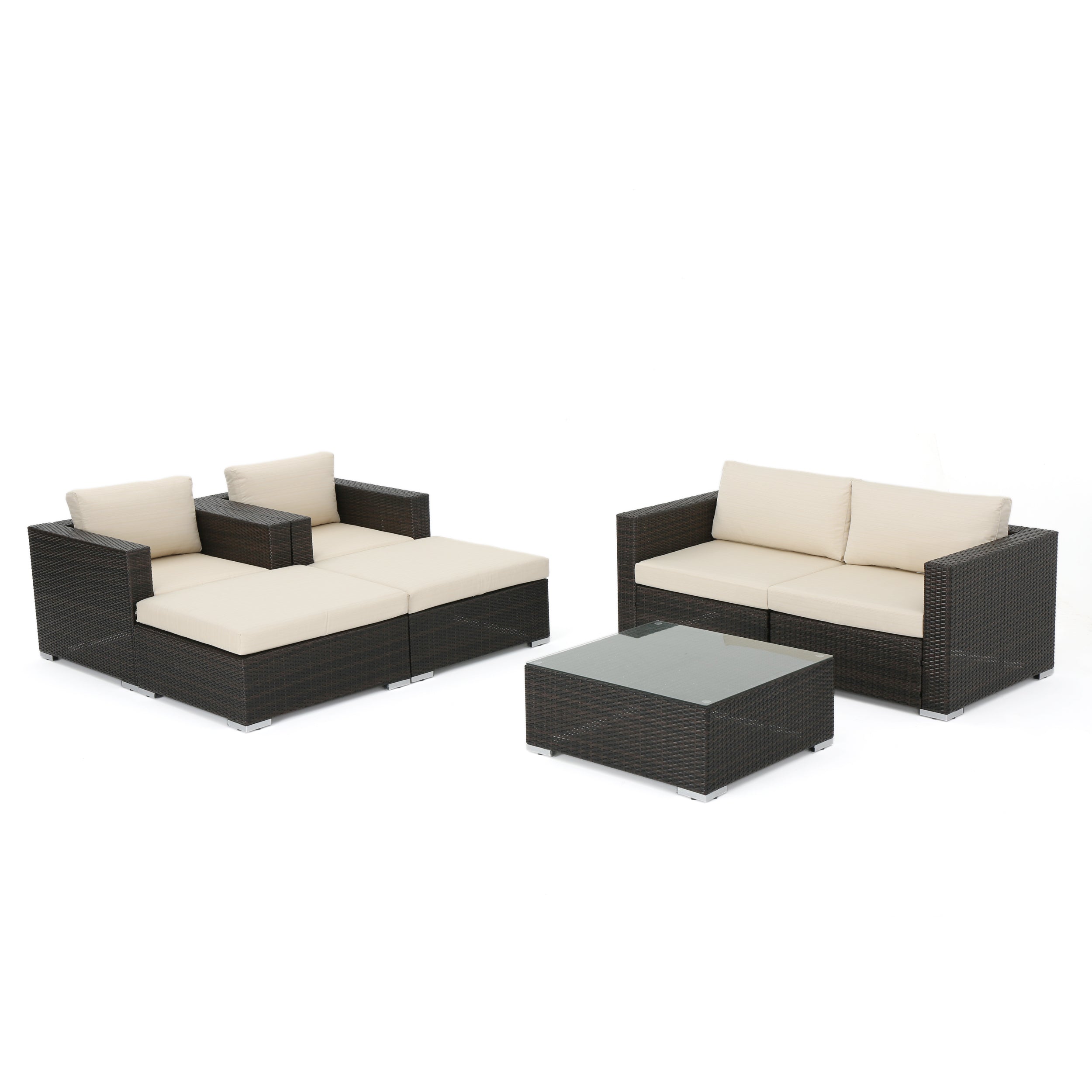 Francisco Outdoor Wicker Sectional w/ Cushions