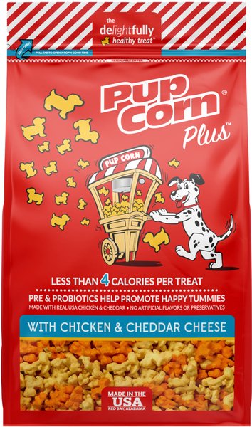 PupCorn Plus Chicken and Cheddar Cheese Dog Treats