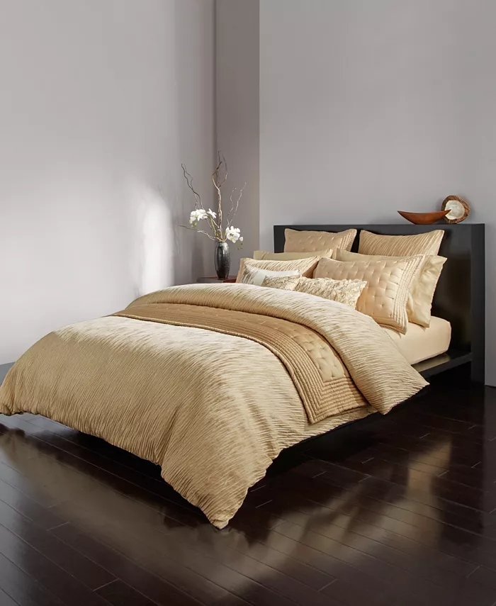 Donna Karan Home Gold Dust Duvet Cover， Full Queen