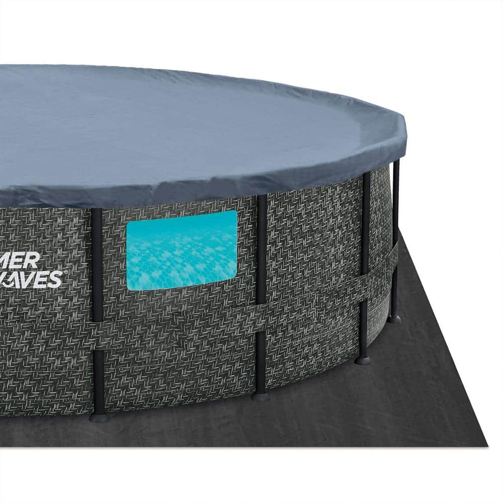 Summer Waves Elite 16 ft. x 48 in. Above Ground Round Metal Frame Pool Set with Pump P8A01648B-SW