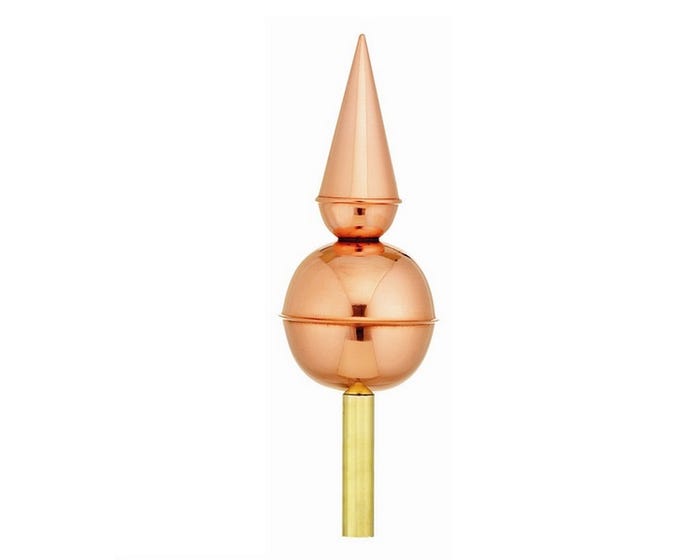 Good Directions Avalon Polished Copper Rooftop Finial 700