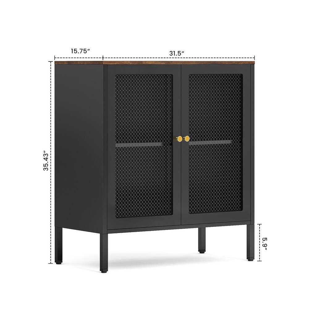 Metal Steel Storage Cabinet  Office File Cabinet Locker 2 Grid Doors Storage Cabinet