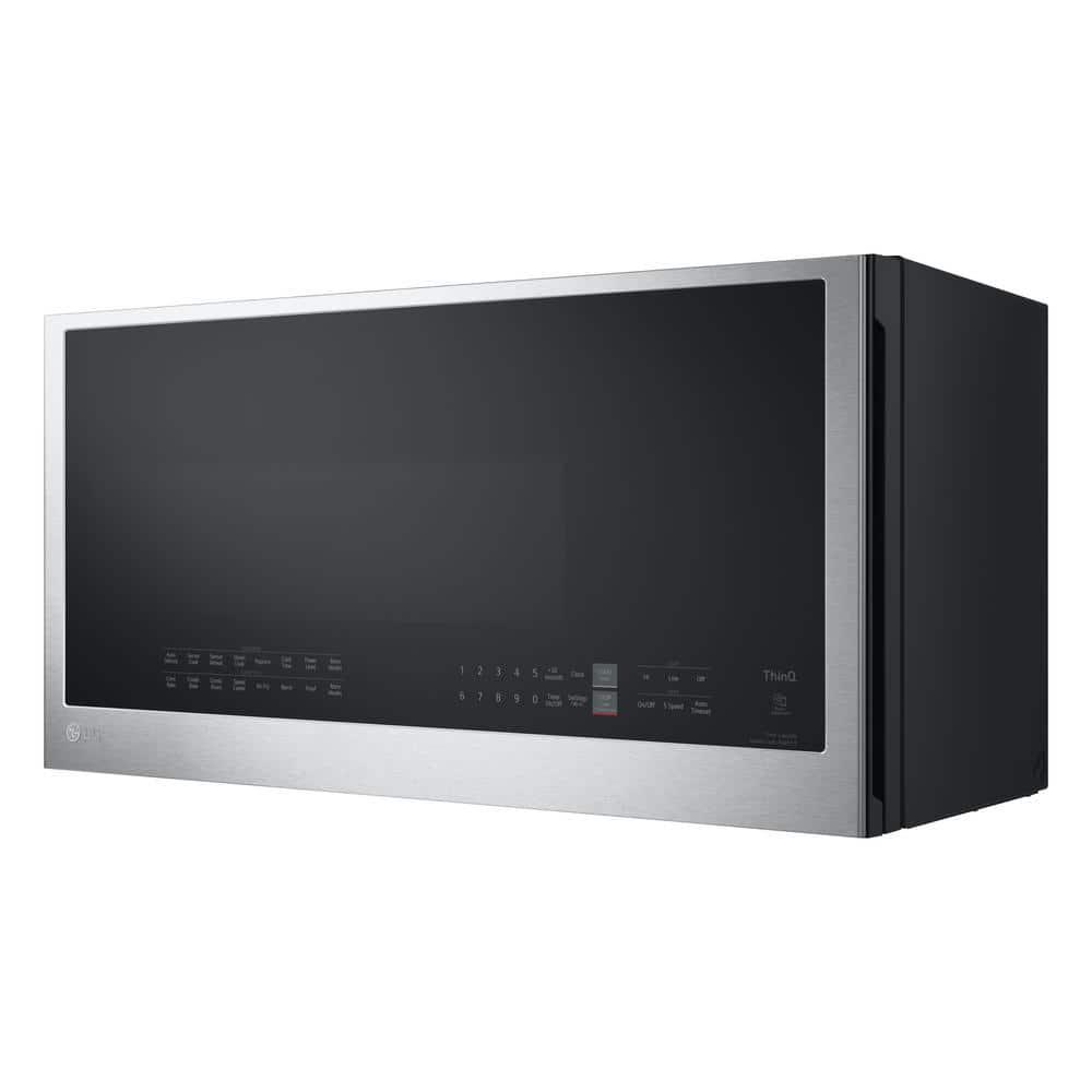 LG Smart 17 cu ft Over the Range Convection Microwave Oven with Air Fry in PrintProof Stainless Steel