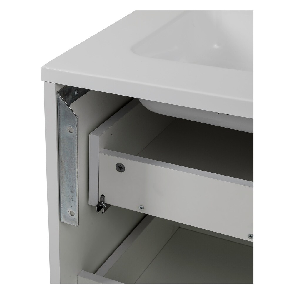 Modern Wall Mounted Bathroom Vanity with Washbasin  Comfort Collection with Mirror Simple 40\