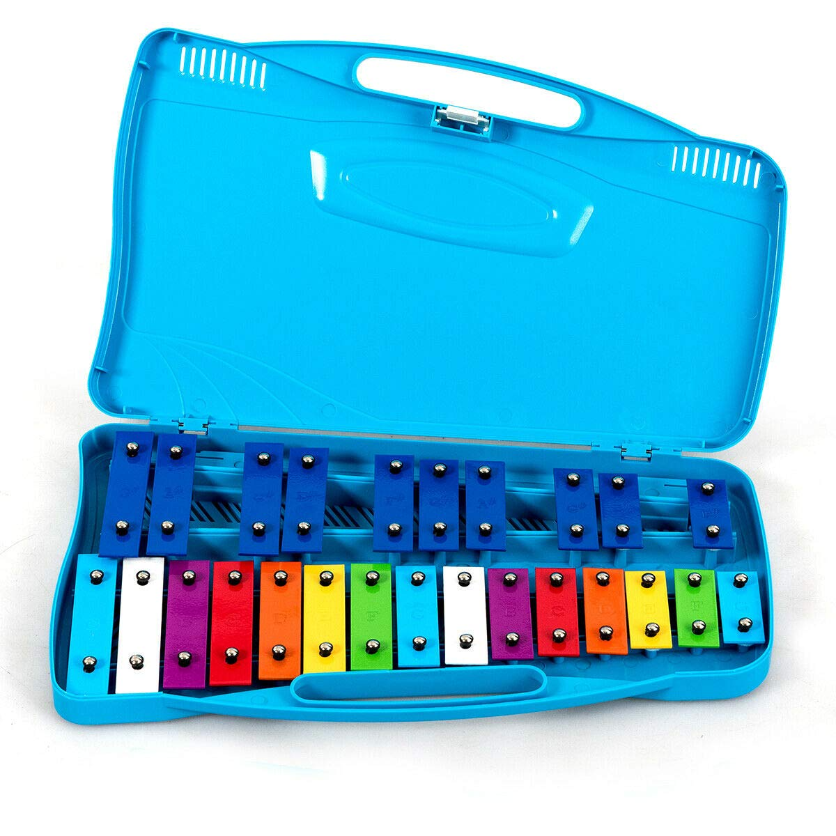 Costzon 25-Note Xylophone w/Case, 2 Child-Safe Mallets, Perfectly Tuned Instrument for Kids