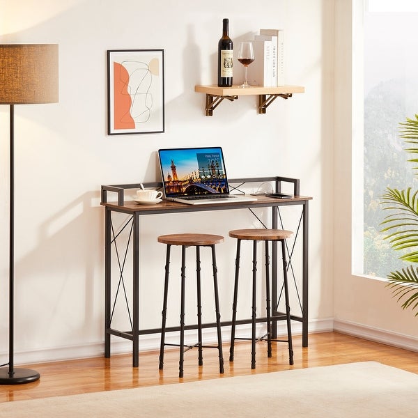 Console Table with 2 Outlet and 2 USB Ports，Entryway Table Narrow Charging Station Sofa Table