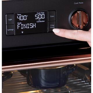 Cafe 1800 W Matte Black Toaster Oven with 14 modes incl Air Fry Bake Broil Roast Toast and Slow Cook Wi-fi connected C9OAAAS3RD3