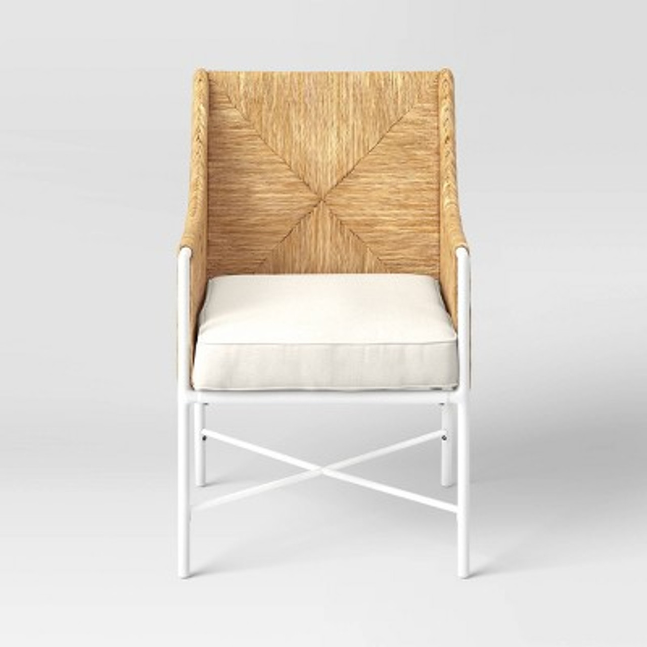 Stanton 2pk Rush Weave Club Chairs - White/Natural - Threshold™ designed with Studio McGee