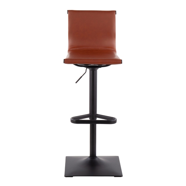 Porch and Den Bixby Adjustable Bar Stool in Black Metal