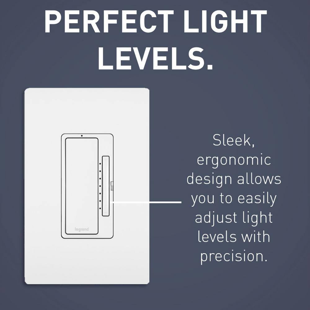 Legrand radiant 450-Watt Rocker Multi-Location LEDCFLIncandescent Master Dimmer Switch  WhiteLight AlmondIvory HCL453PMMTC