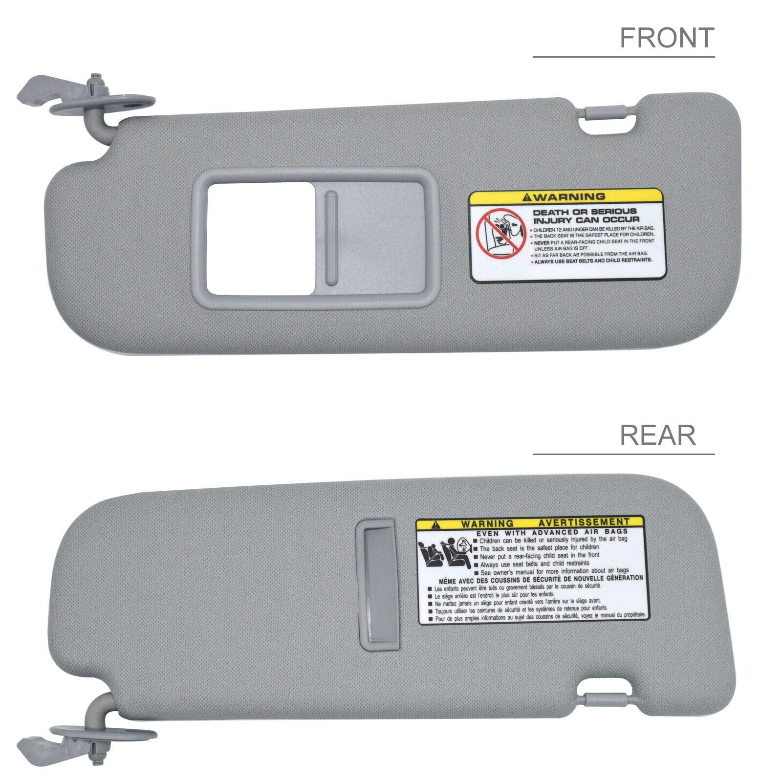 For Hyundai Elantra 2011 2012 2013 2014 2015 Driver Left Side Gray Sun Visor Makeup Mirror