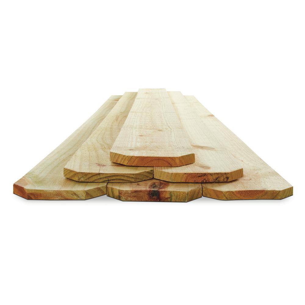 Outdoor Essentials 58 in. x 5-12 in. x 6 ft. Pressure-Treated Pine Dog-Ear Fence Picket 102560