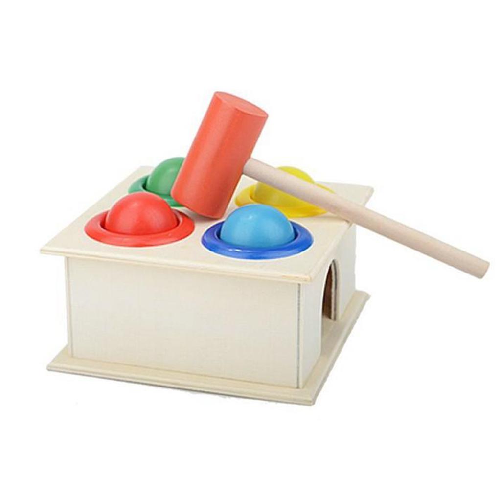 Preschool Wooden Hammering Pounding Toys - Montessori Toddlers Learning Fine Gifts for 2 Year Old boy Toddler Toys