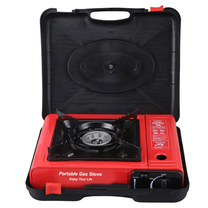 Mini Travel Gas Stove Burner Outdoor Portable Box Stove Camping Kitchen Cooker Camping Gas Stove