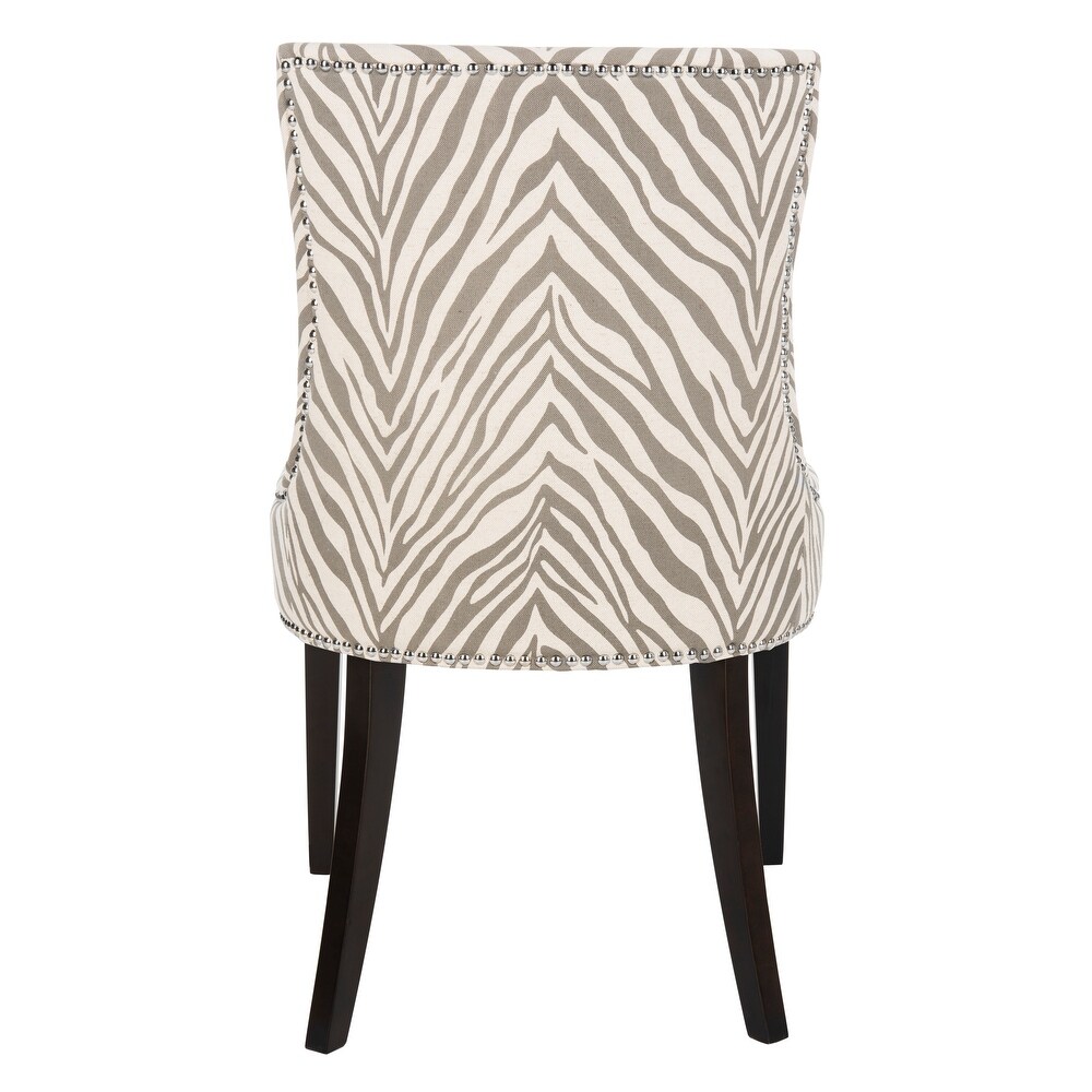 SAFAVIEH Dining Parsons Becca Zebra Grey Dining Chair   22\